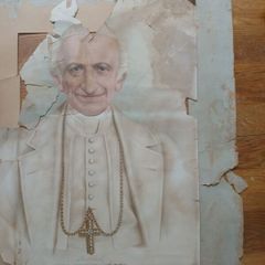 Antique Pope Leo X111 Colour Print.