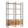 4-Tier Bookcase 124x30x180 cm Rough Mango Wood Image 2