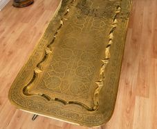 Stunning vintage antique brass folding coffee table
