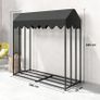 Outdoor log rack, log shelf with 600D Oxford protective cover capacity, steel 186x70x185cm Image 2