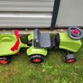 Falk Claas Tractor Ride-On with Trailer, from 12 Months, Shovel and Rake Included Image 2
