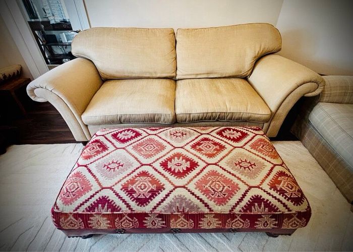 Laura Ashley 3 seater sofa and Tetrad ottoman