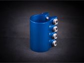 Damaged 4 Bolt Clamp Anodised Blue