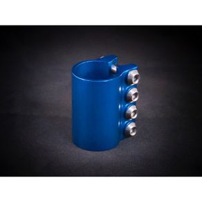 Damaged 4 Bolt Clamp Anodised Blue