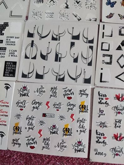 Nail art stickers . 9 sheets