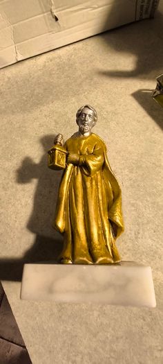 Christmas Nativity Joseph  set on marble plinth.
