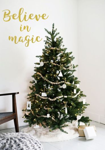 Believe in Magic Decal, Believe in Magic Sticker, Window Decal, Letter Decal, Quotes Wall Decal, Seasons Greetings, Christmas Removable