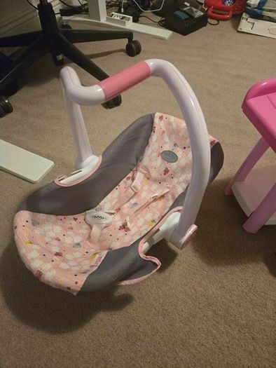 Baby Born doll car carry seat