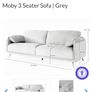 Harvey Norman 3 +2 Moby Sofa Image 4