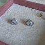 Pandora Silver and white crystal earrings very good condition Image 8
