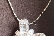 Sterling silver cross on silver chain