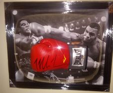 Mike Tyson Signed Glove in done frame
