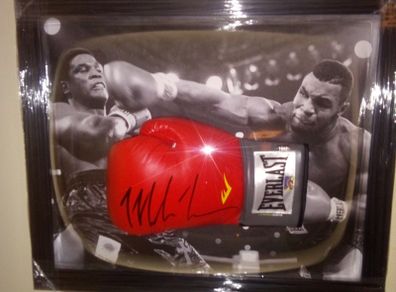 Mike Tyson Signed Glove in done frame