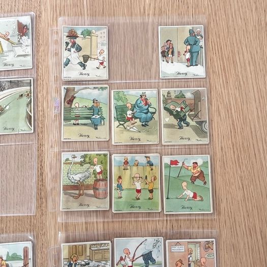 66 x 'Henry' Cigarette Cards Kensitas J. Wix & Sons 1935-37 V.Good - Excellent