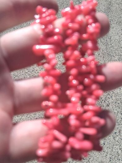 3 x Natural Blood Orange Coral Bracelets