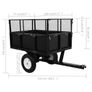 Tipping Trailer for Lawn Mower 300 kg Load Image 6