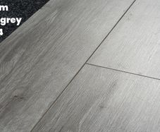 Oyster grey Laminated flooring - 12mm thick -  narrow plank