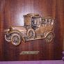 Antique Rolls Royce 1912 Copper Plaque on wood Image 2