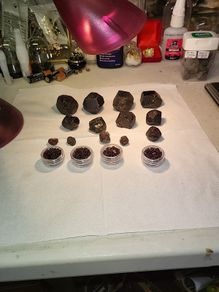 Garnets almadine 5 to 20e each