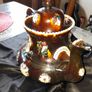 Antique Huge Measham Barge Ware Teapot circa 1890s Victorian English Treacle Glaze Image 4