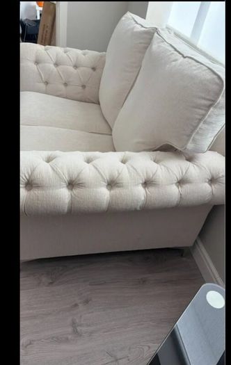 2 Seater Custom made Cream Sofa
