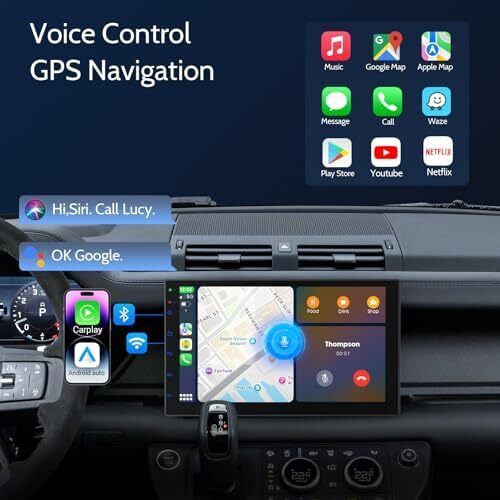 2 Din Car Stereo with 7 inch HD Touchscreen, Wireless Apple Carplay & Android Auto, Bluetooth, SWC, Mirror Link, AUX,FM Car Radio Receiver(No backup reversing camera)|for All Vehicle