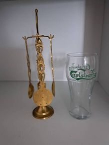 Ornamental Brass Mini Kitchen Utensils