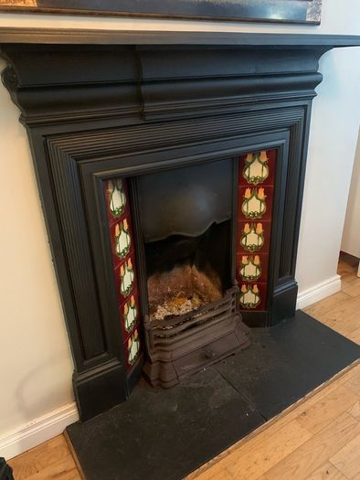 Victorian Antique Cast Iron Fireplace