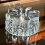 Vintage 1960s Georgshutte Art Glass Votive Candle Holder Trivet Dish Warmer Image 3