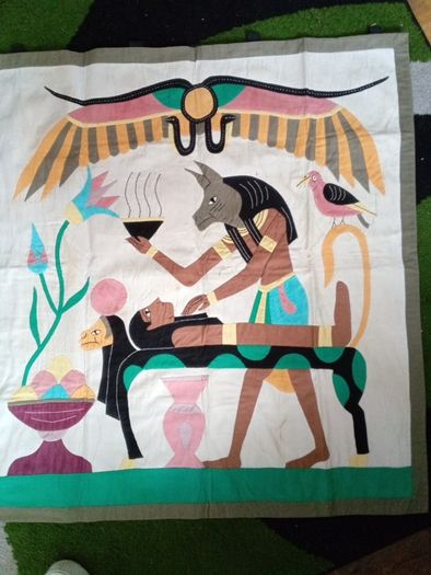 Egyptian applique tapestries wall hangings