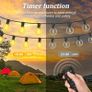 Garden-Outdoor-Lights-Mains-Powered-String-Festoon-Light LED 100ft 30M Outside Lighting Waterproof Bulb Patio Gazebo Party Pergola Image 2