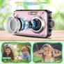 YISENCE YS812 Underwater Camera, Waterproof, 10FT, 1080P Full HD, 30MP, 16X Digital Zoom, 32GB Memory Card, Anti-Shake, Pink Image 6