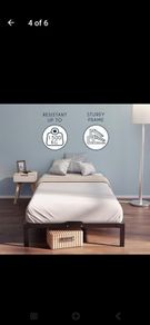 single bed in white metal