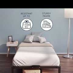 single bed in white metal