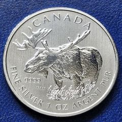 2012 Canada 5 Dollar Silver Moose  1oz Wildlife Series