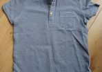 Boys Navy Stripe Polo T-shirt