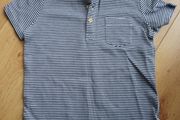 Boys Navy Stripe Polo T-shirt