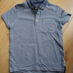 Boys Navy Stripe Polo T-shirt