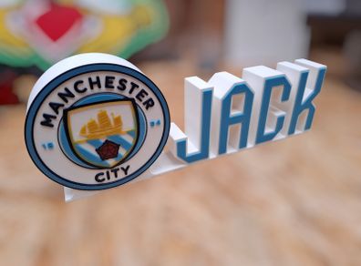 Man City Custom Name Plaque