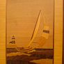 Framed & signed Wood Marquetry inlay Art piece Image 4
