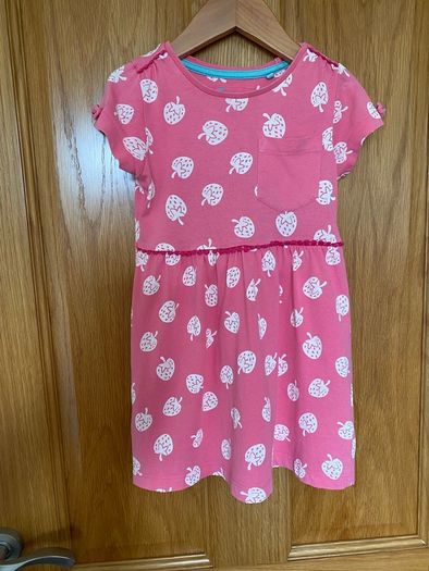 Girl's Pink Strawberry Cotton Dress  2/3 yr