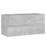 Sink Cabinet with Built-in Basin Concrete Grey Chipboard Image 4