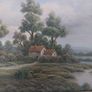 P. Wilson oil on canvas painting Image 6
