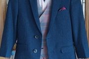 Boys Navy Suit jacket &amp; waistcoat