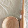 Wood Turned by Hand Supported Goddess Phang Reclaimed Irish Wood Fiber Craft Spindle with Spinning Handmade Craft Wood Bowl Made in Ireland Image 7