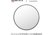 Ivanna Matt Black Round Mirror - Extra Large