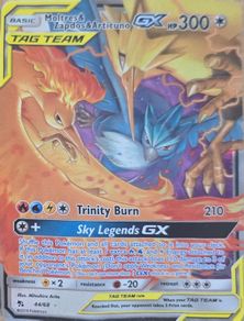 Pokemon Moltres & Zapdos & Articuno GX 44/68 Hidden Fates Ultra Rare Holo NM