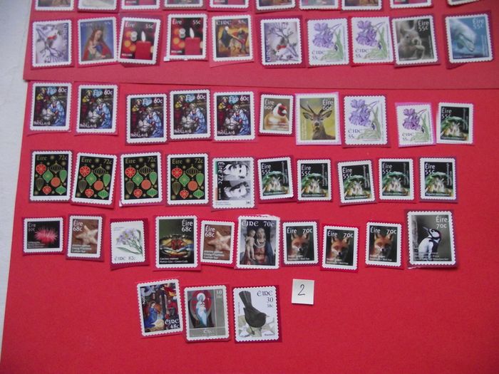 A Collection of Irish Stamps. Unfranked. 55 euros in face value