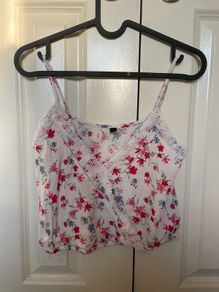 H&M Divided 6 White Pink Floral
