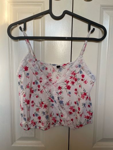 H&M Divided 6 White Pink Floral